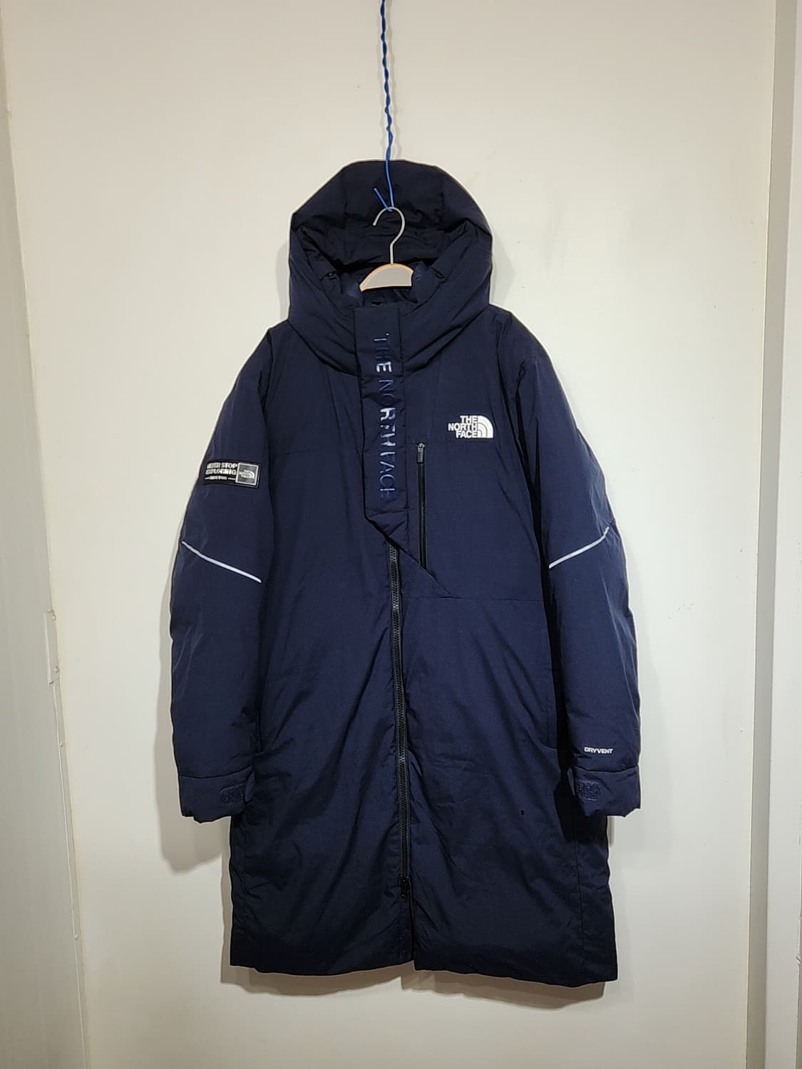 노스페이스 거위털 롱패딩 네이비 구스다운 빅사이즈 패딩코트  상품이미지1