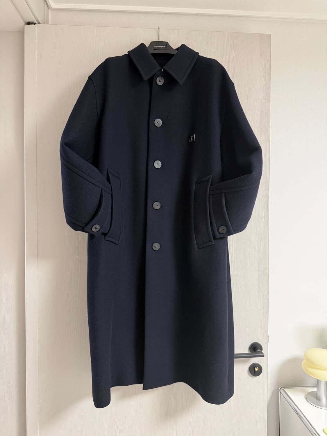 [48] 우영미 24fw 발마칸 코트 네이비 색상 상품이미지8