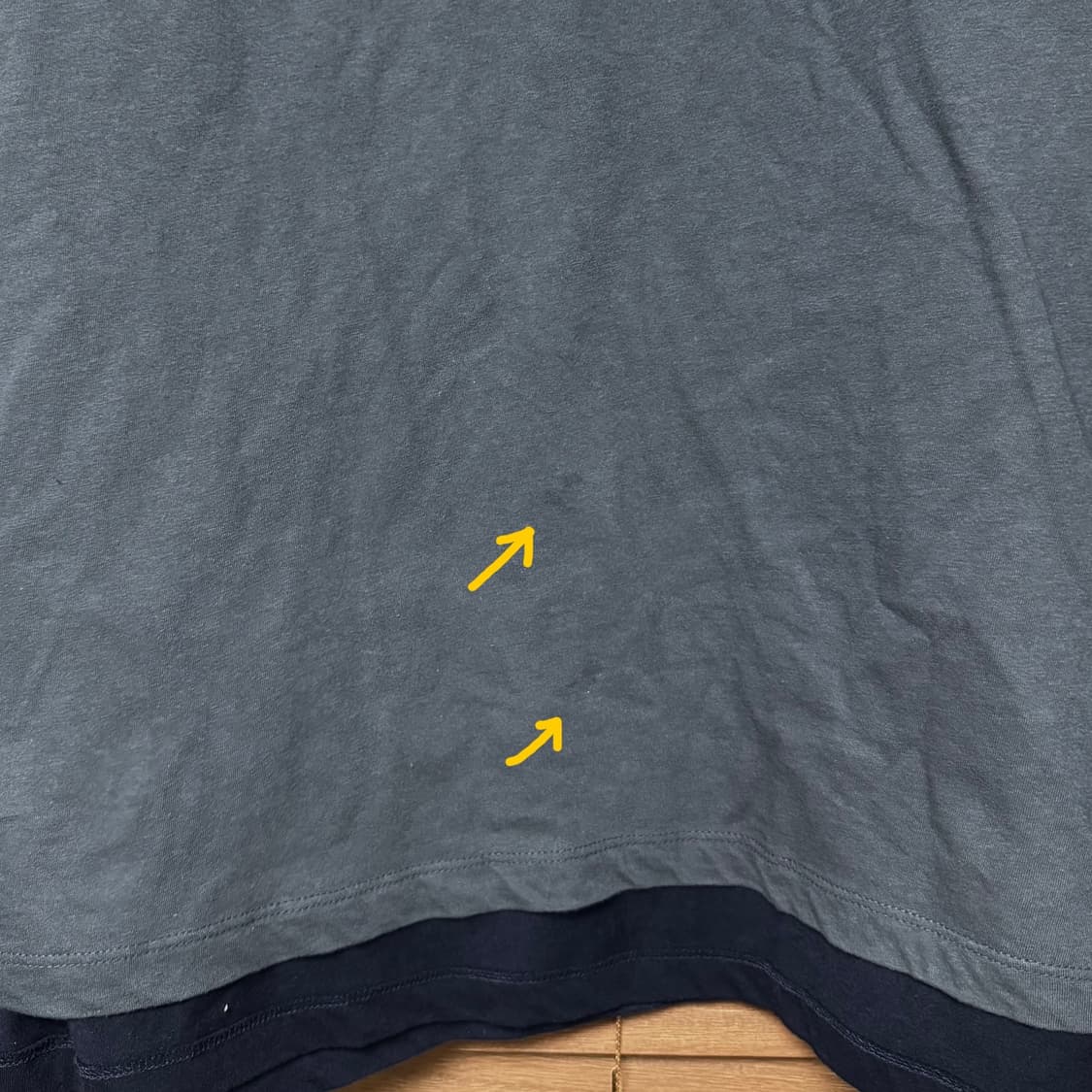 해칭룸 Two Face Tee Graphite/Dark Navy 2사이즈 상품이미지5