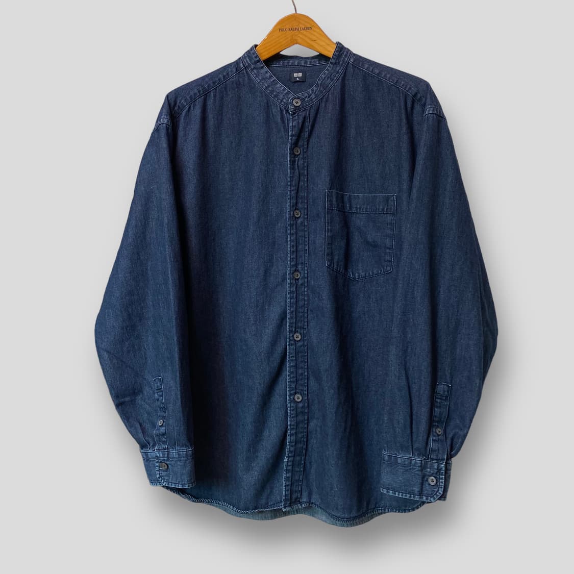 (XL)유니클로 스탠드카라 데님셔츠 상품이미지1