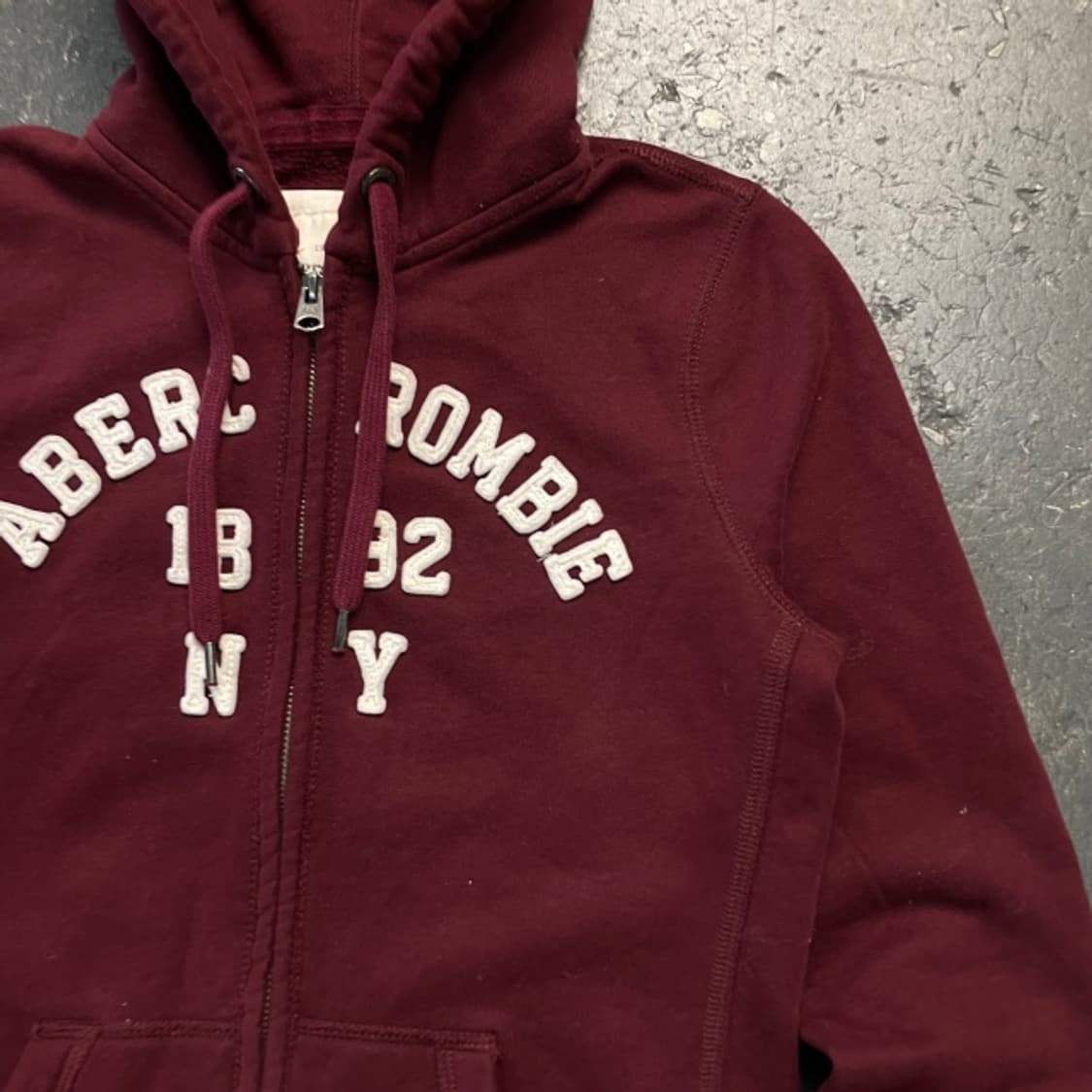 95 아베크롬비 후드집업 버건디 상품이미지2