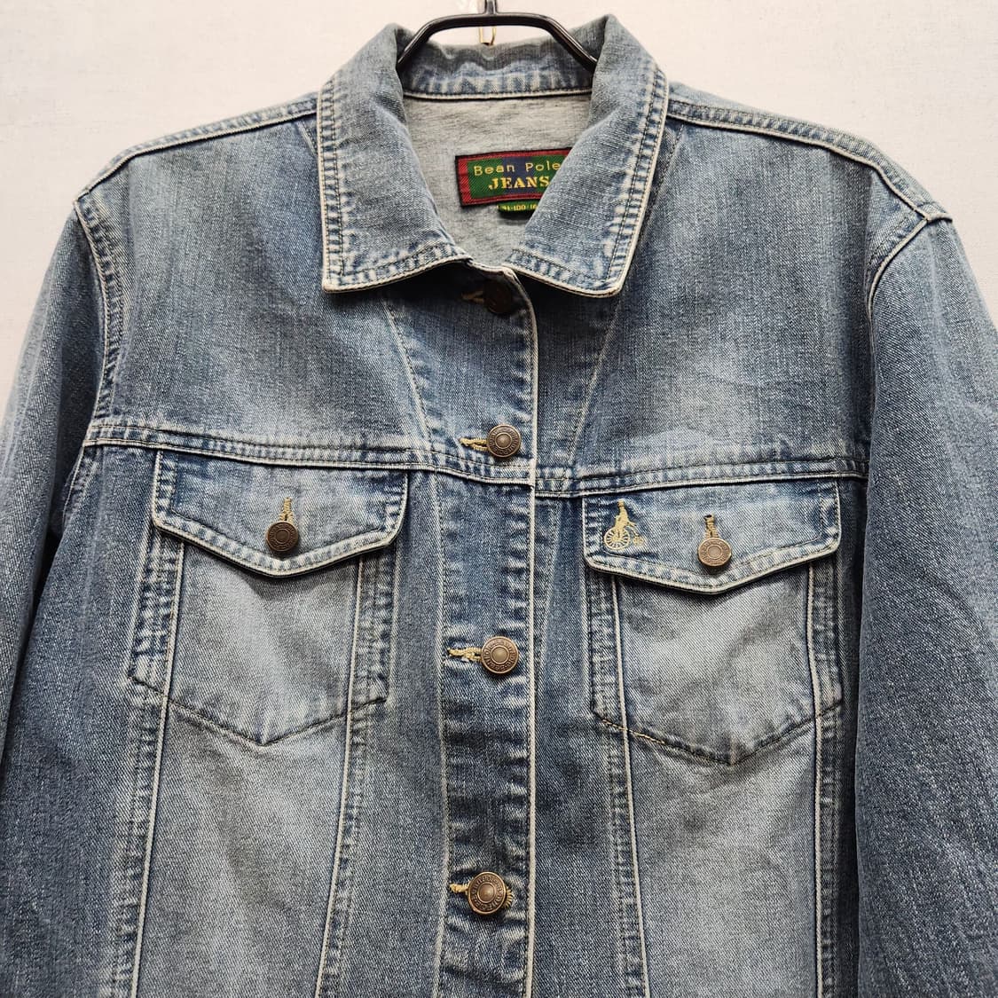 빈폴 로고 웨스턴 워싱 데님 청자켓 100(M) 상품이미지2