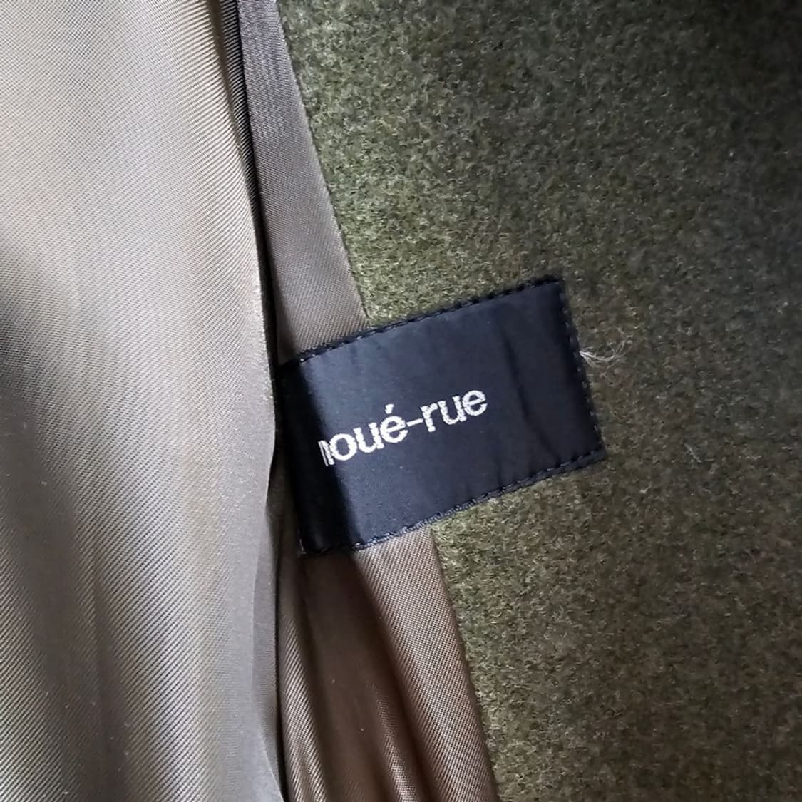 [JPN] 일본빈티지 히든버튼 모직 롱 코트 카키 M16406 상품이미지9