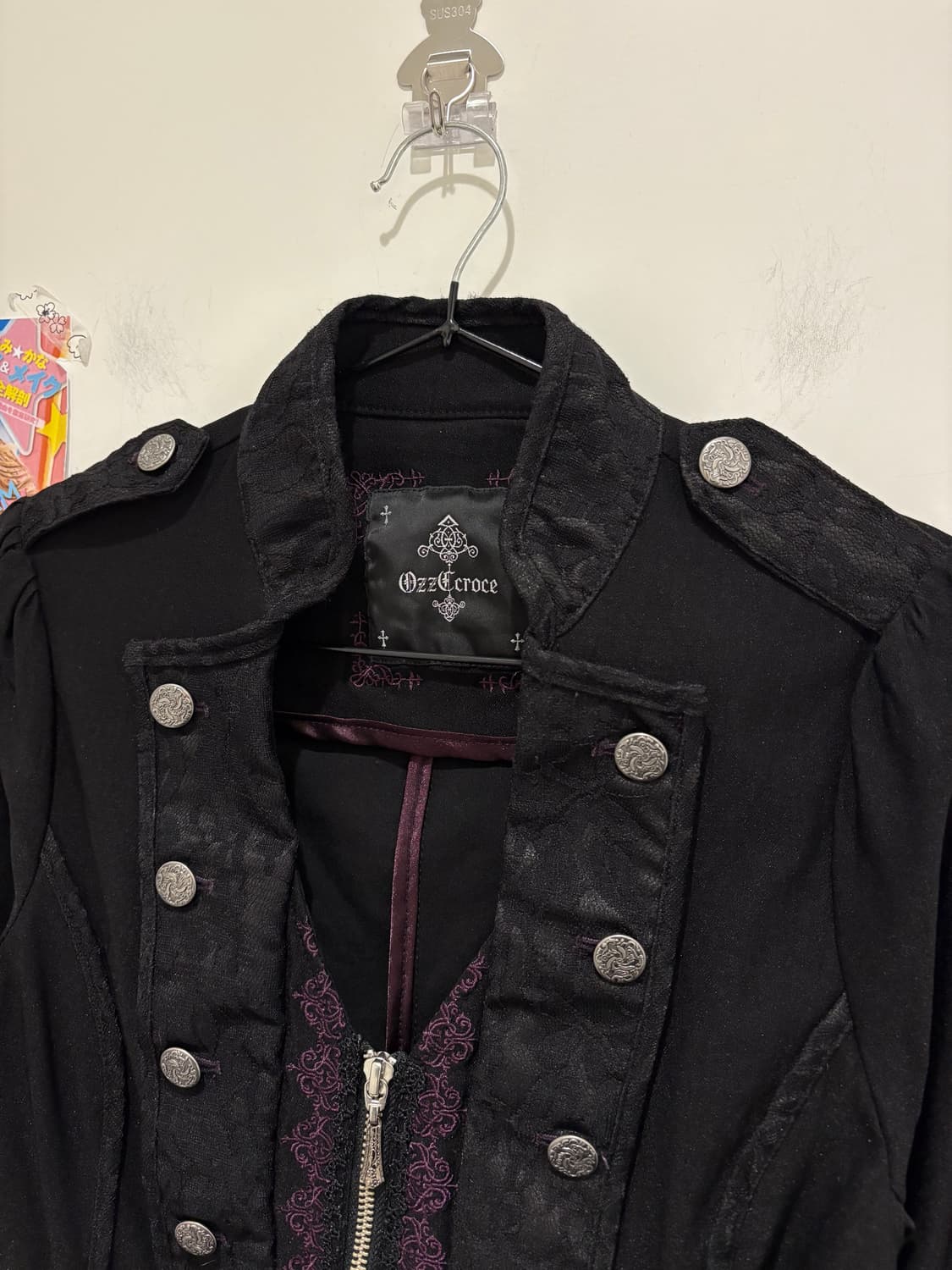 OzzOn Black Purple Oriental Top 상품이미지3
