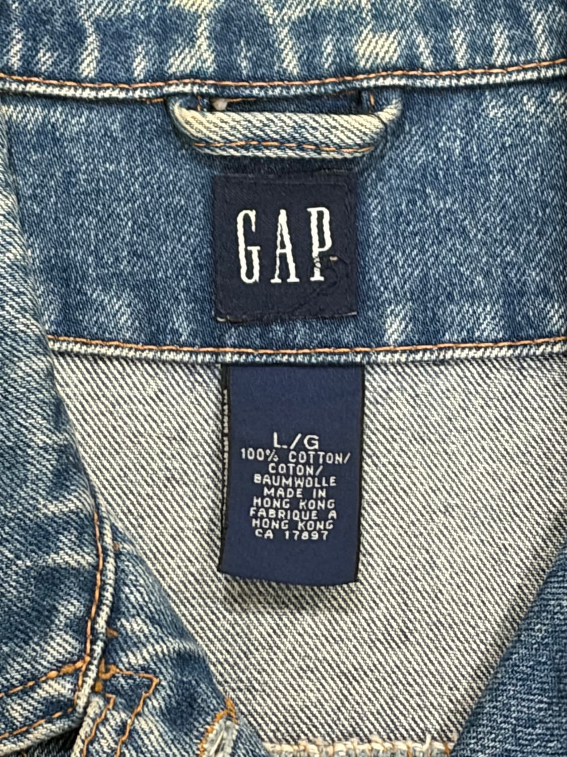 90s 올드 갭 롤링스톤즈 크롭 데님 트러커 상품이미지8