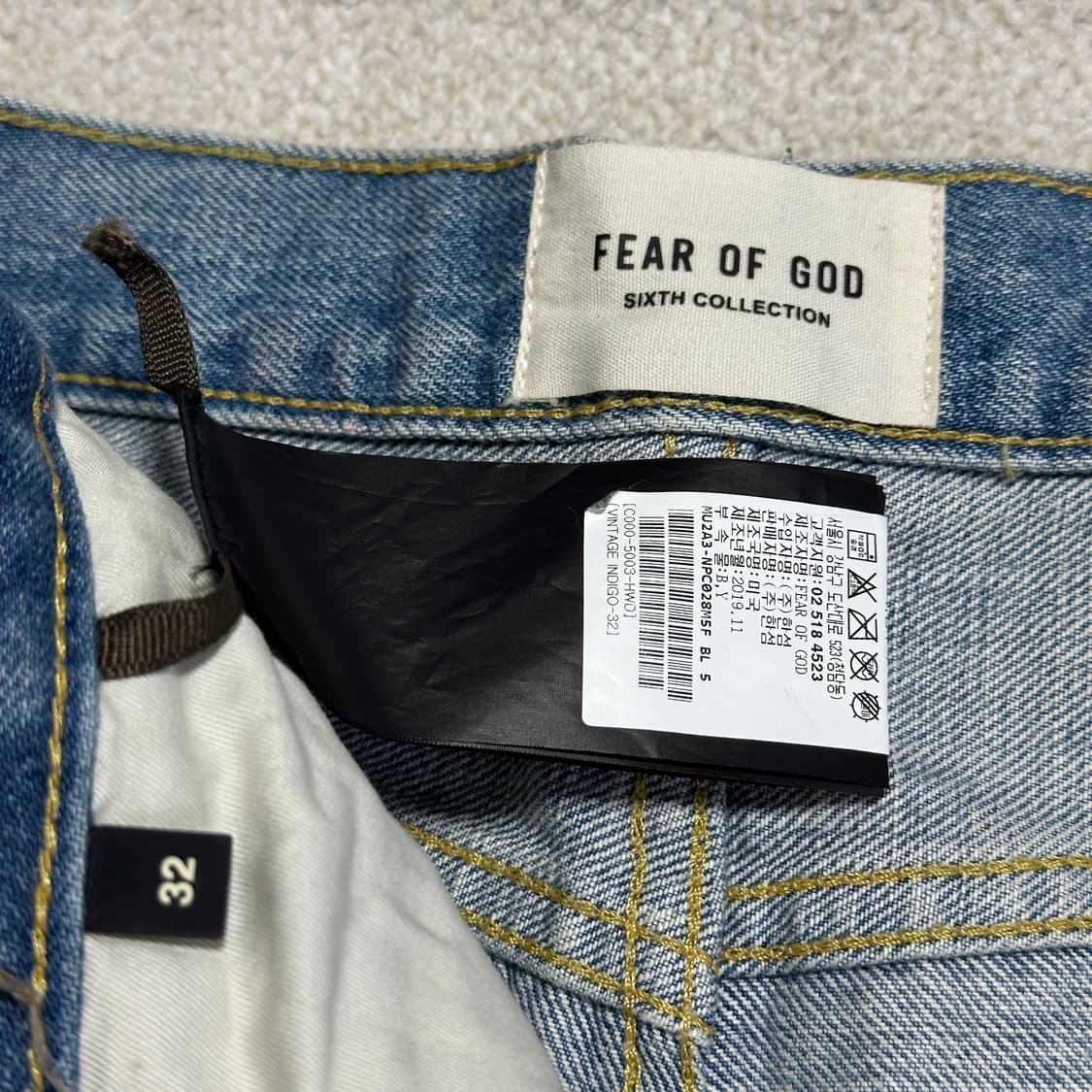 피어오브갓 6th 릴렉스드 핏 데님 진 상품이미지7
