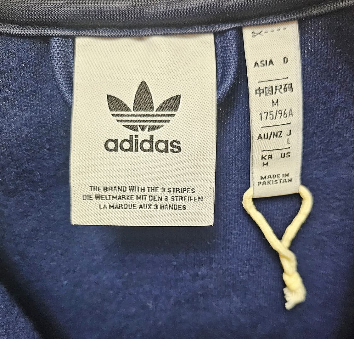 (95~100)M☆초대장급아디다스베켄바우어2중지퍼[화이트네이비]트랙탑져지 상품이미지2