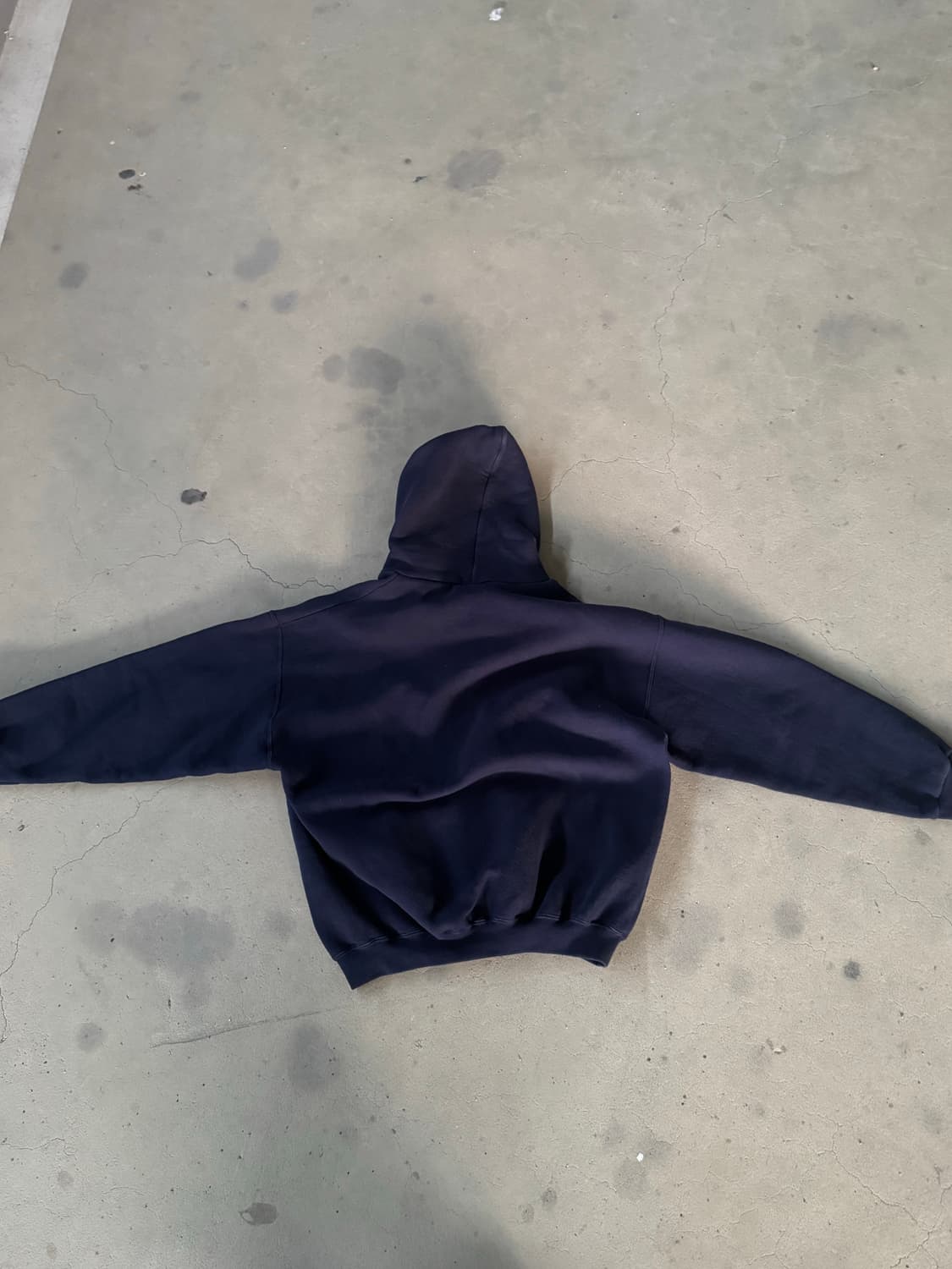 빈티지 블랭크 네이비 노 심 후드 상품이미지5