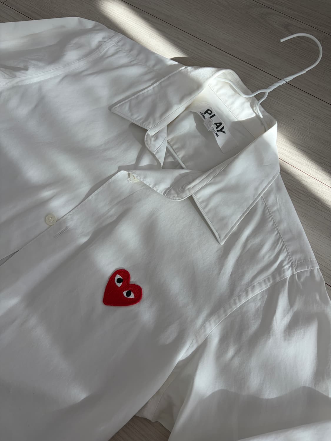 꼼데가르송 PLAY 화이트 셔츠 L 상품이미지2
