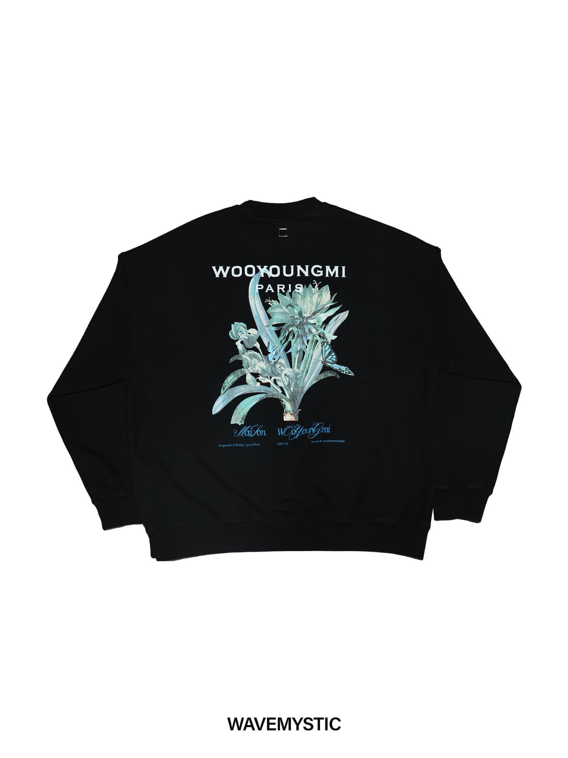 [정품]우영미 플라워 프린팅 블랙 맨투맨 상품이미지2