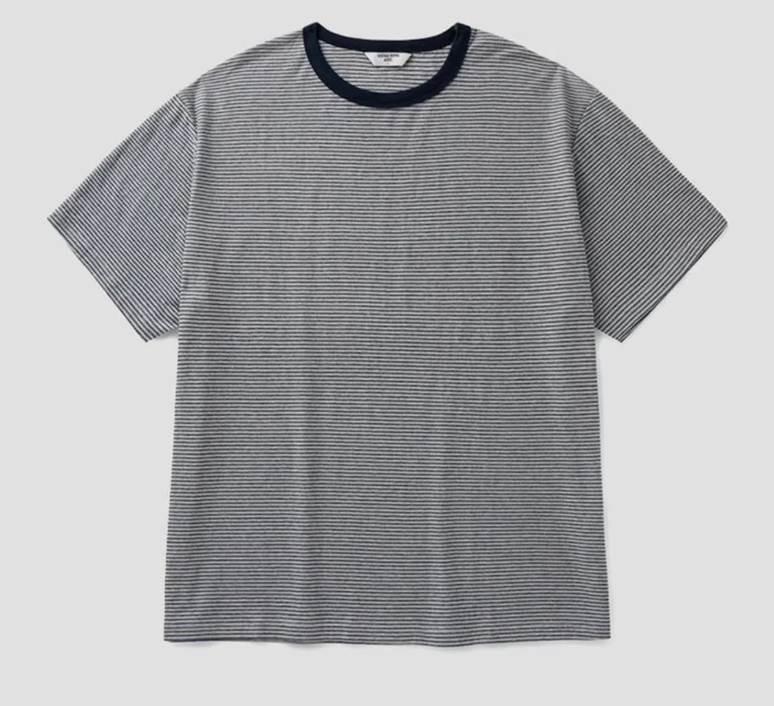 유니온블루 NARROW BBORDER T-SHIRT [GRAY] L사이즈 상품이미지1