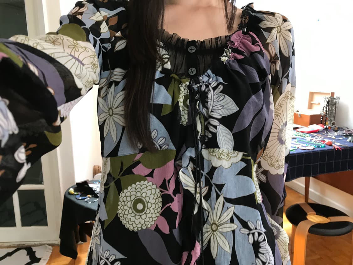 vintage pattern blouse 상품이미지2