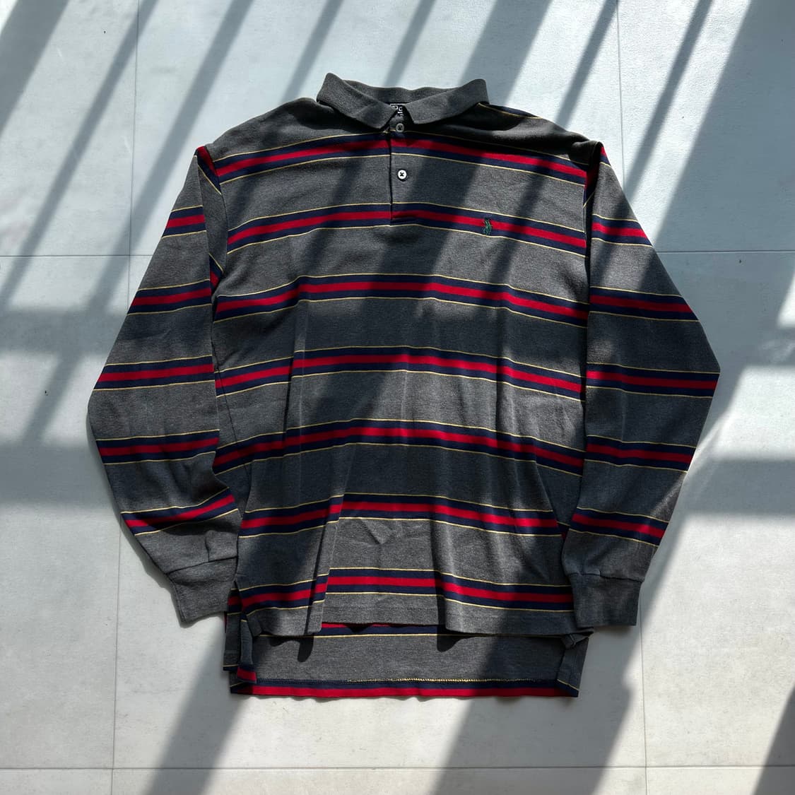 폴로 스트라이프 카라 롱슬리브 상품이미지1