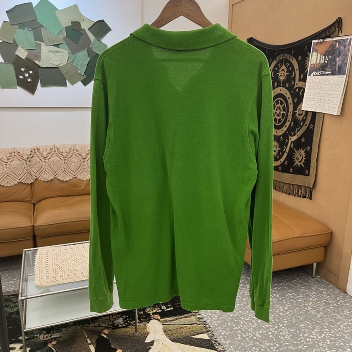 버버리 빈티지 캐주얼 레트로 그린 카라 롱슬리브 XL C11518 상품이미지4