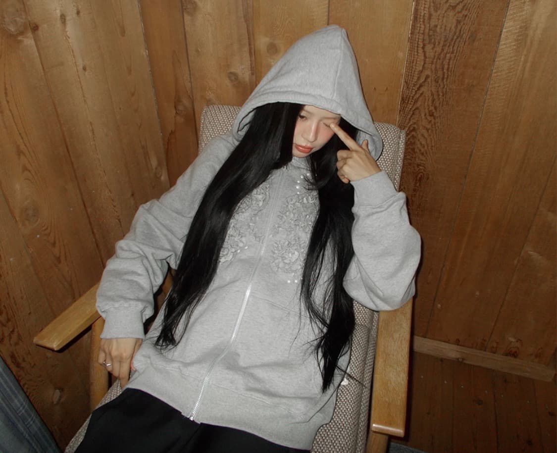 플레어업 후드집업 Ruffle Zip Hoodie 상품이미지1