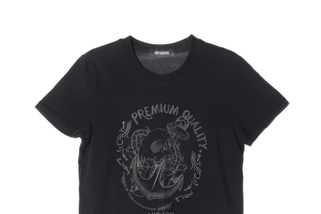 버커루 블랙 빈티지 그래픽 반팔티 S 상품이미지3