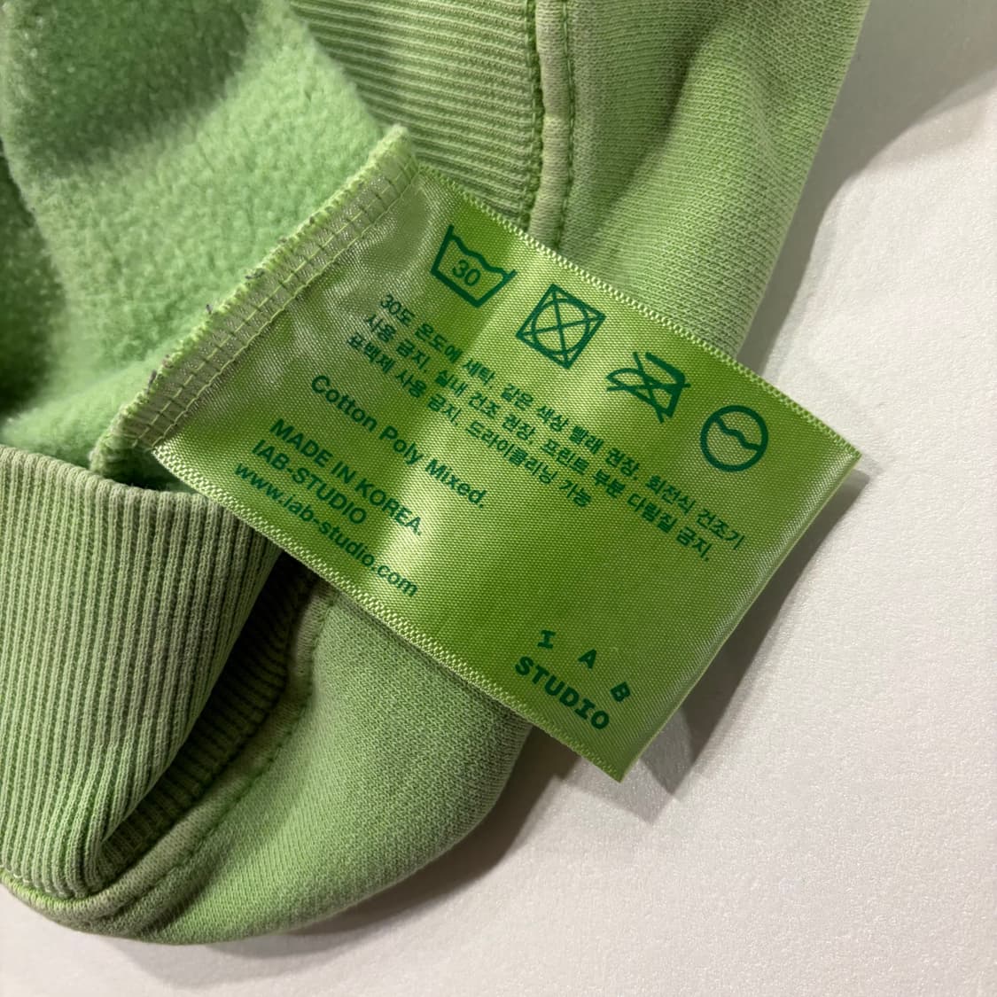[M] 아이앱스튜디오 IAB Studio 애플 그린 후드티 B807 상품이미지10