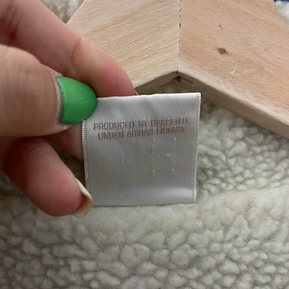 아디다스 블루 레인보우 빅로고 양털 후드집업 상품이미지8