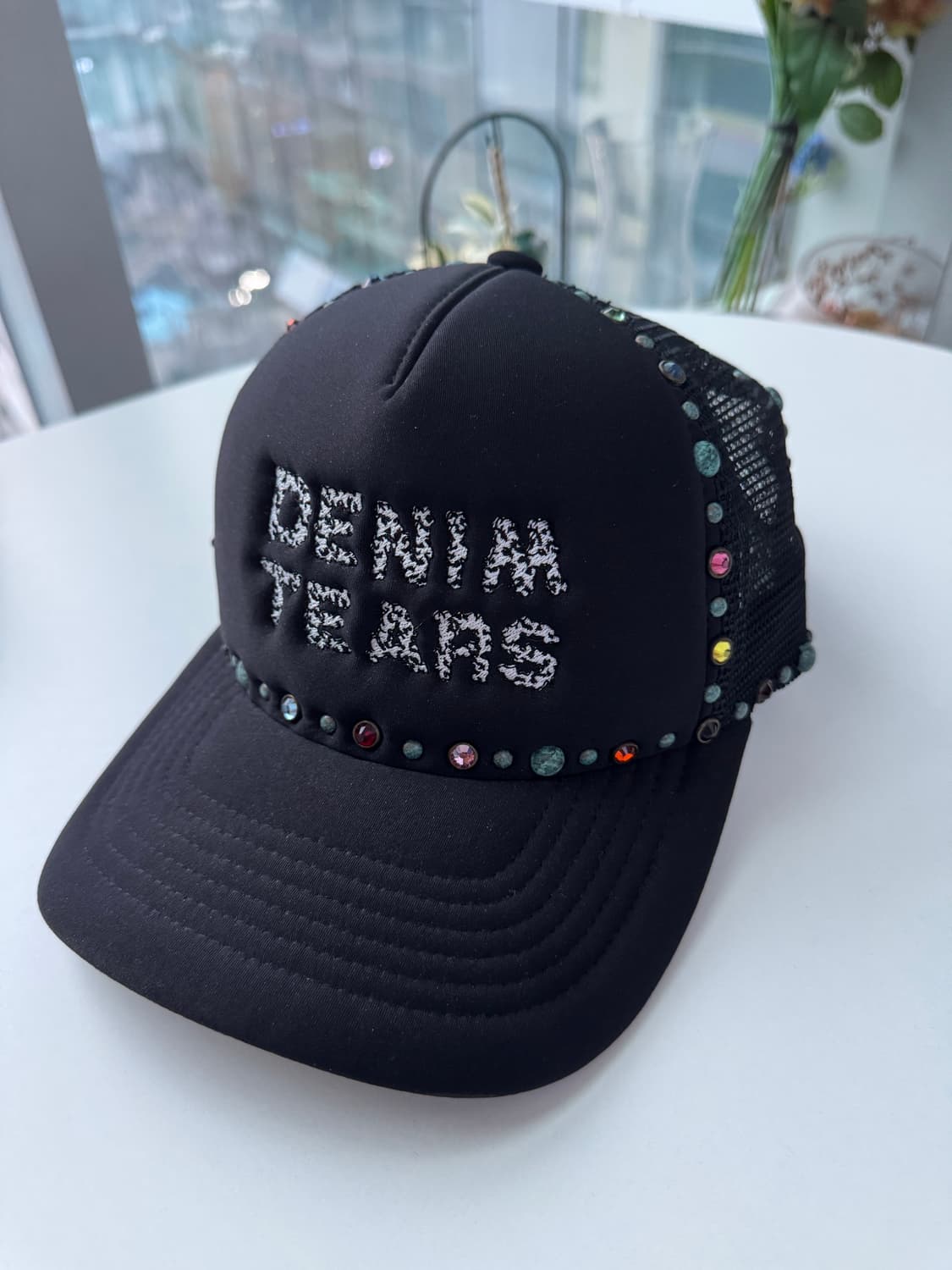 데님티어스 라인스톤 잼스톤 트러커 캡 볼캡 상품이미지1