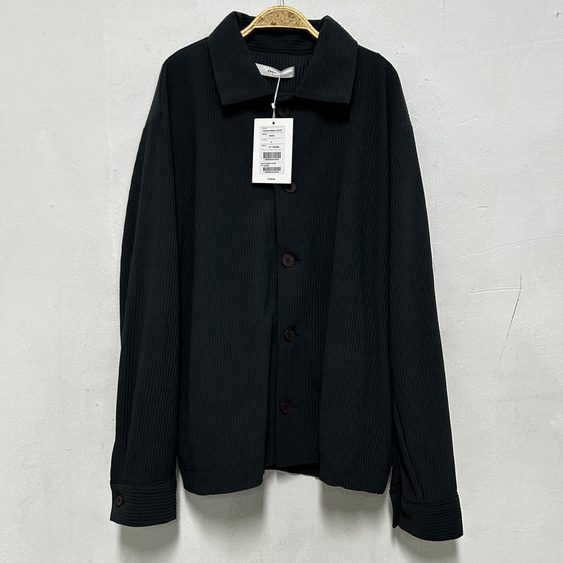 에노우 플리츠 미니멀 자켓 카키 2사이즈 상품이미지2