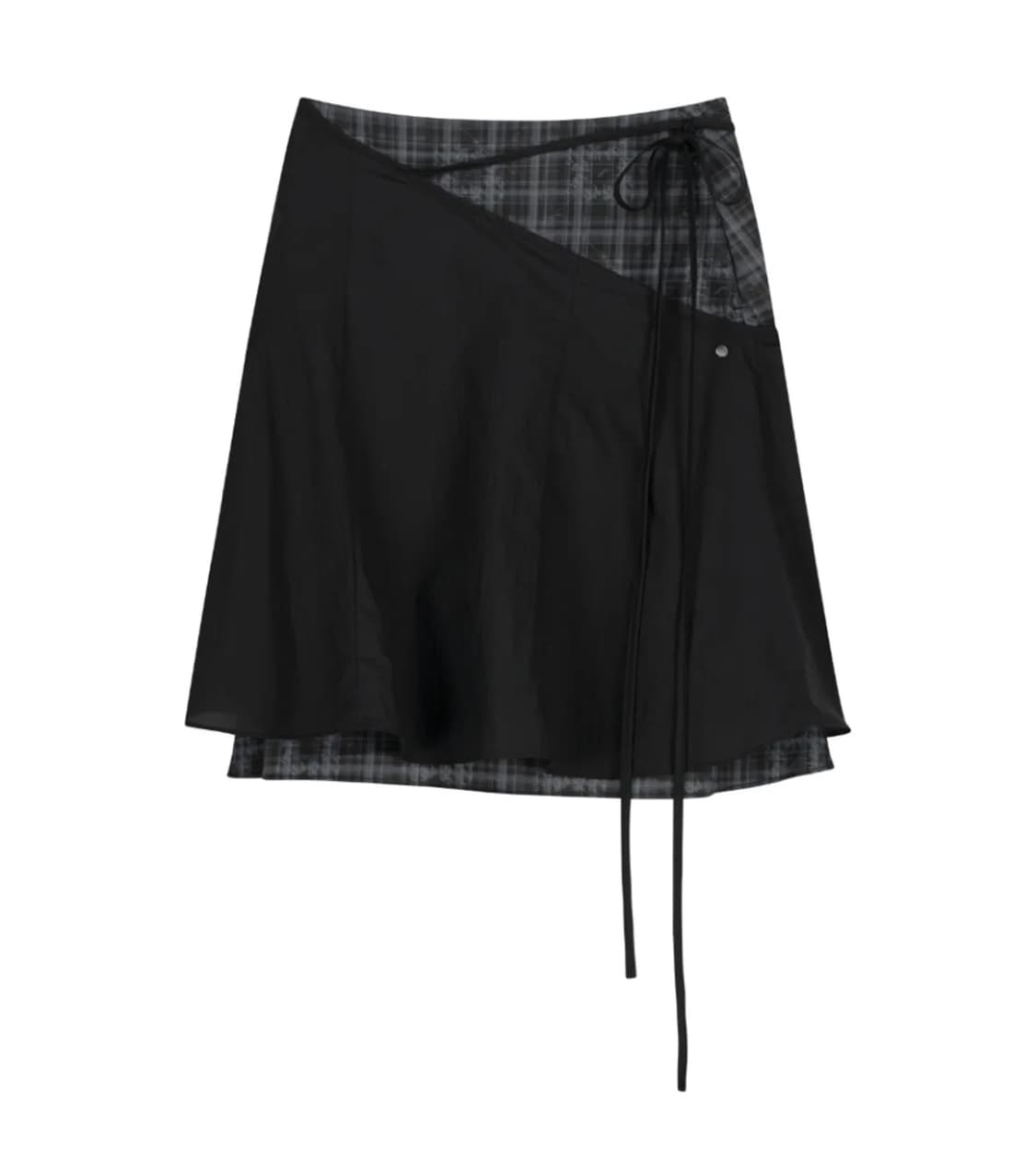 오호스 레이어드 스트랩 플레어 스커트 상품이미지2