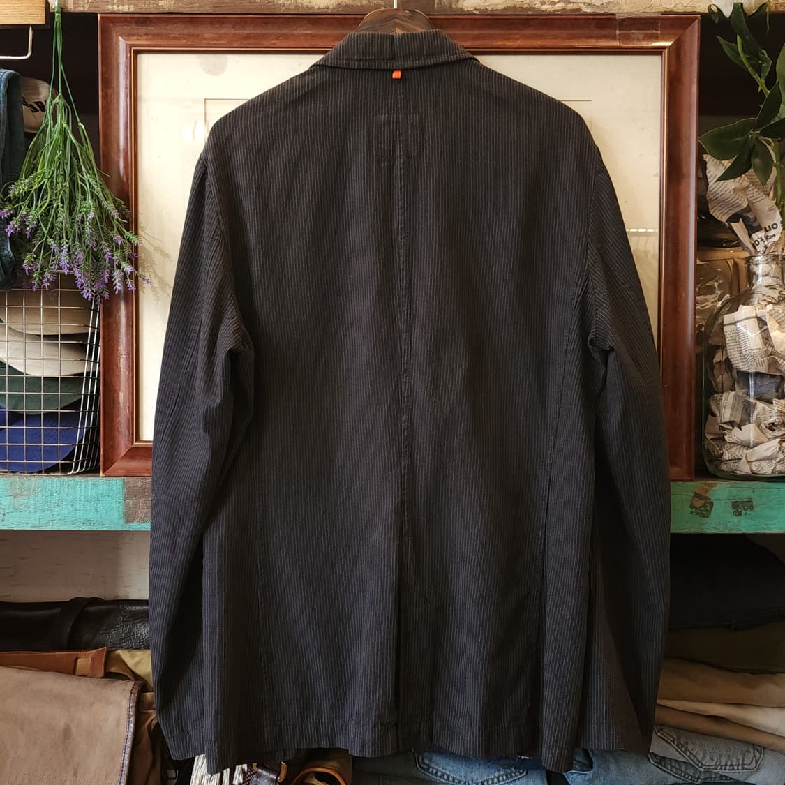 휴고보스 웨스턴 자켓 메탈 버튼 스트라이프 블레이져 자켓 50 상품이미지2