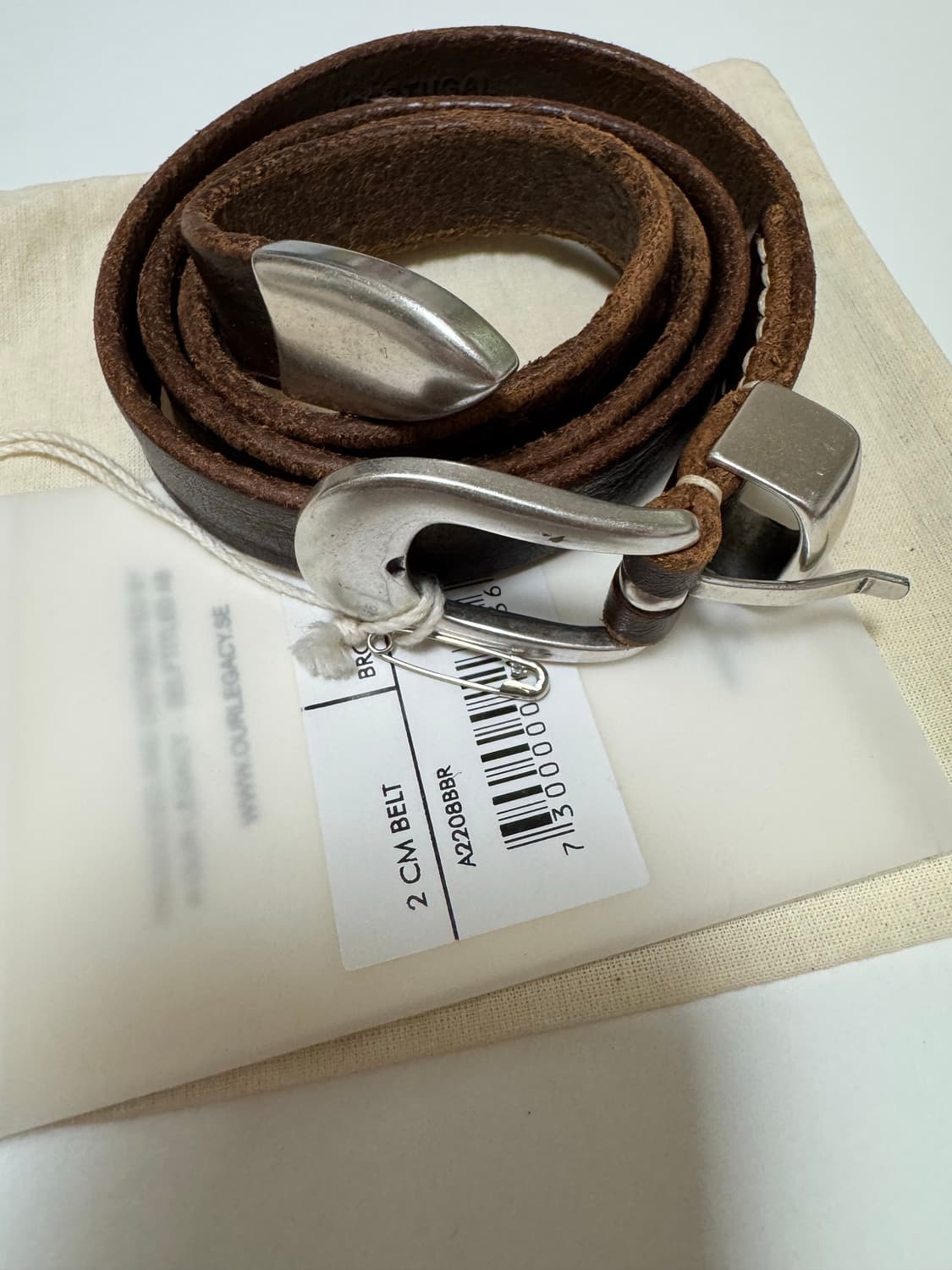 아워레가시 2cm 브라운 벨트 판매합니다! 상품이미지2