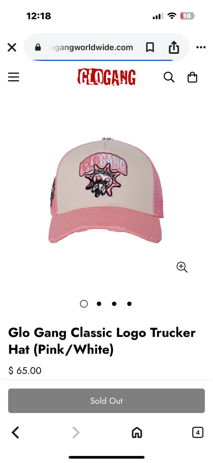 치프키프 글로갱 glogang 베이비 핑크 클래식 트러커캡 매쉬캡 새상품 상품이미지1