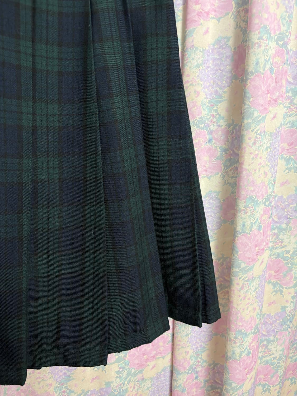 타탄 체크 플리츠 미디 스커트 상품이미지8