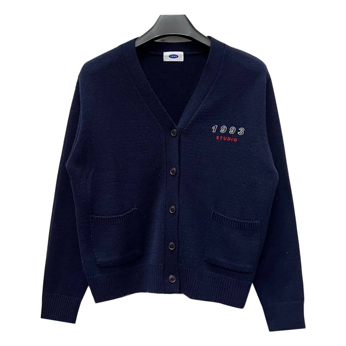 1993스튜디오 로고 자수 니트 가디건 S~M 상품이미지1