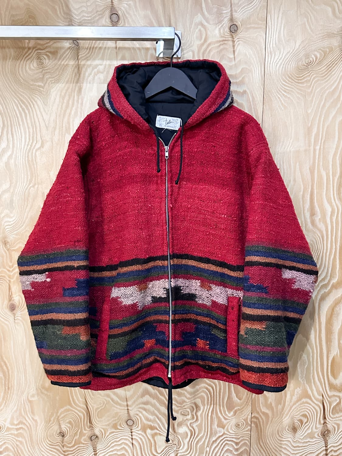 Tela 90’s 네이티브 아메리칸 나바호 울 후드 자켓 상품이미지1
