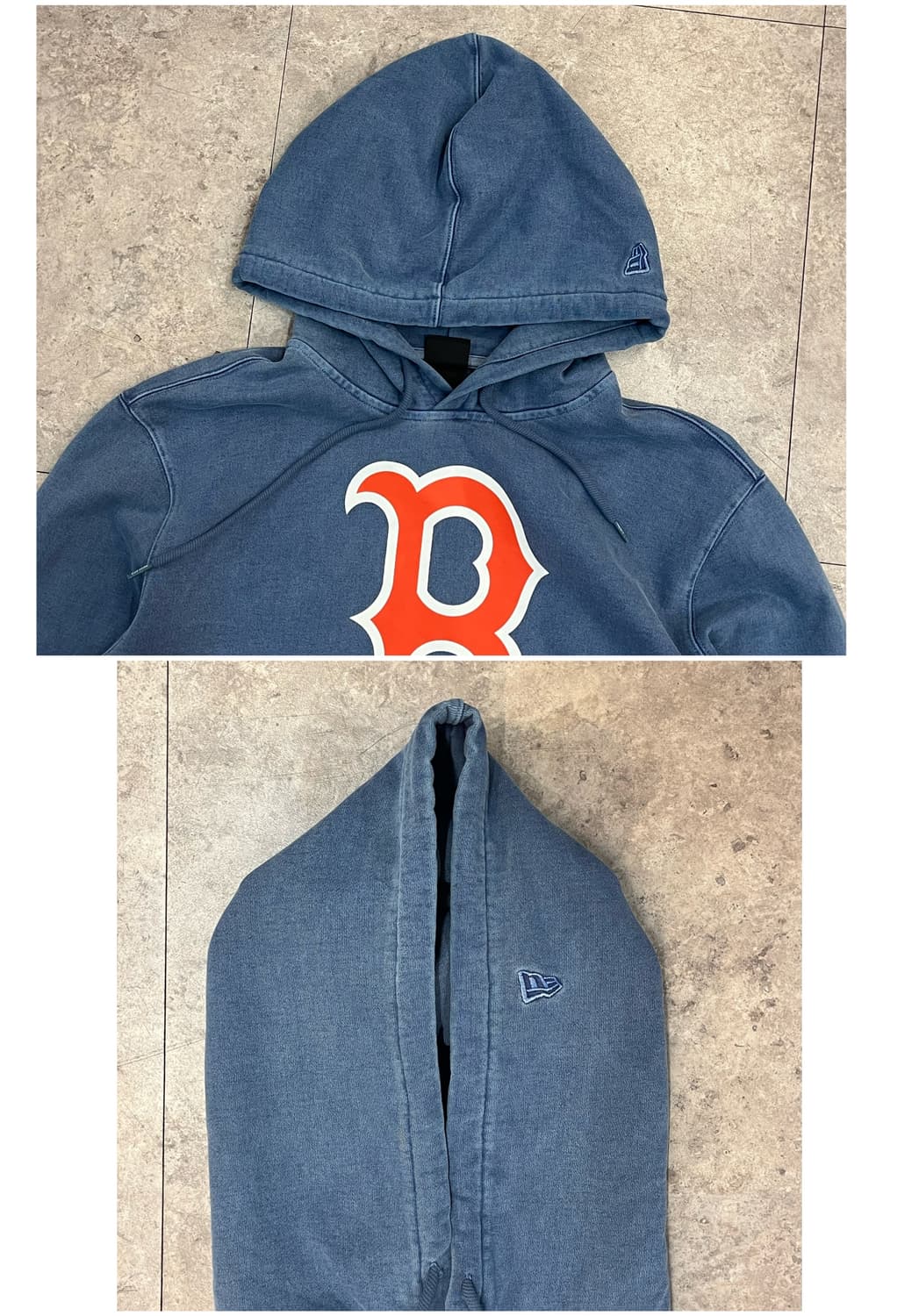 뉴에라 피그먼트 로고 후드티 블루 100 #csz2315 상품이미지5