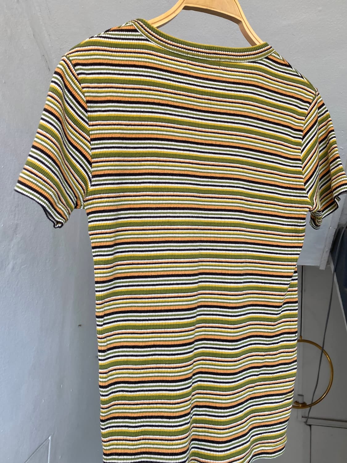 봄느낌 완두콩 스트라이프 반팔 니트 상품이미지6