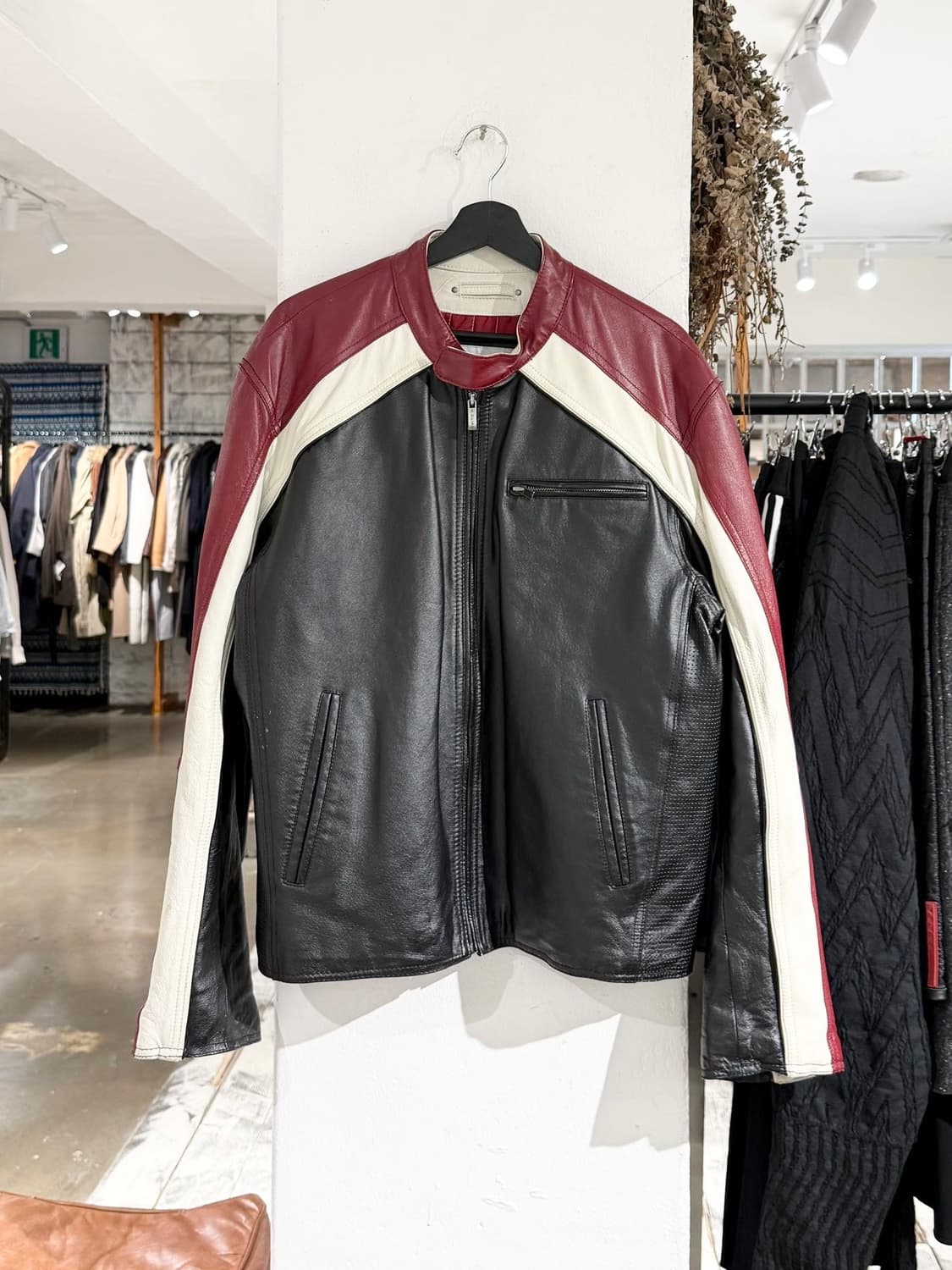 윌슨스 레더 블랙 레드 레더 레이서 자켓  상품이미지1