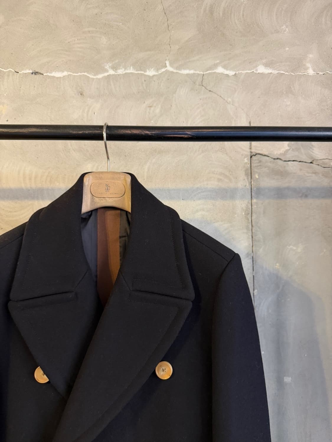 시스템 캐시미어 울 더블 브레스티드 코트 100 상품이미지3