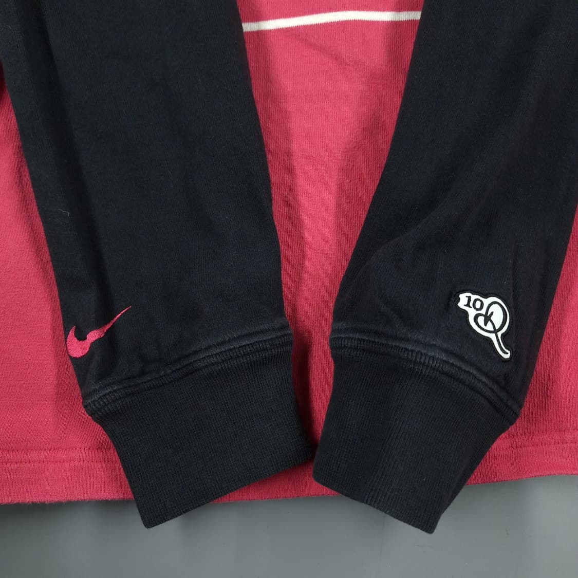 나이키 피그먼트 블랙 핑크 화이트 호나우지뉴 올드스쿨 카라넥 럭비티 상품이미지4