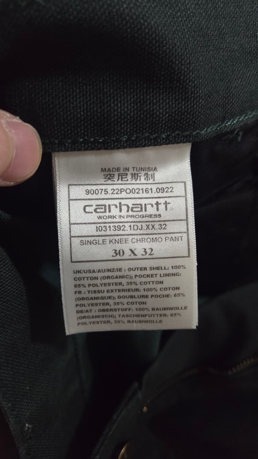 칼하트 wip 싱글니 크로모 팬츠 30 x 32 상품이미지6