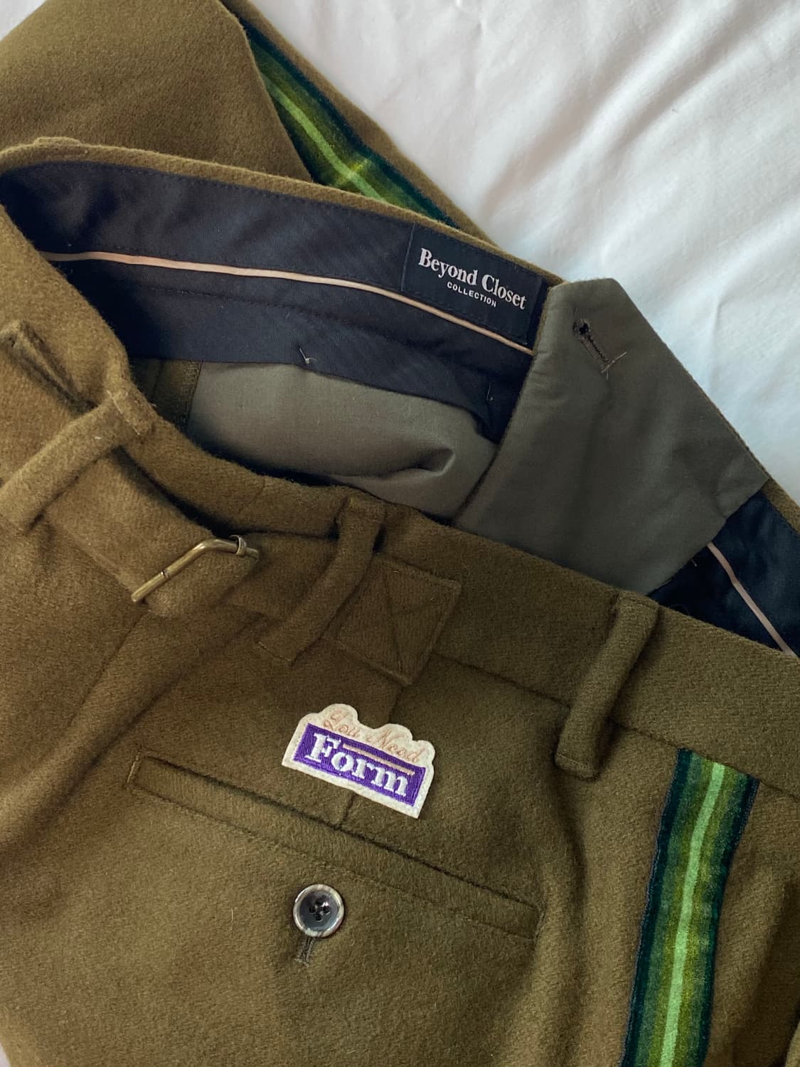 비욘드클로젯 컬렉션 팬츠 카키 상품이미지4