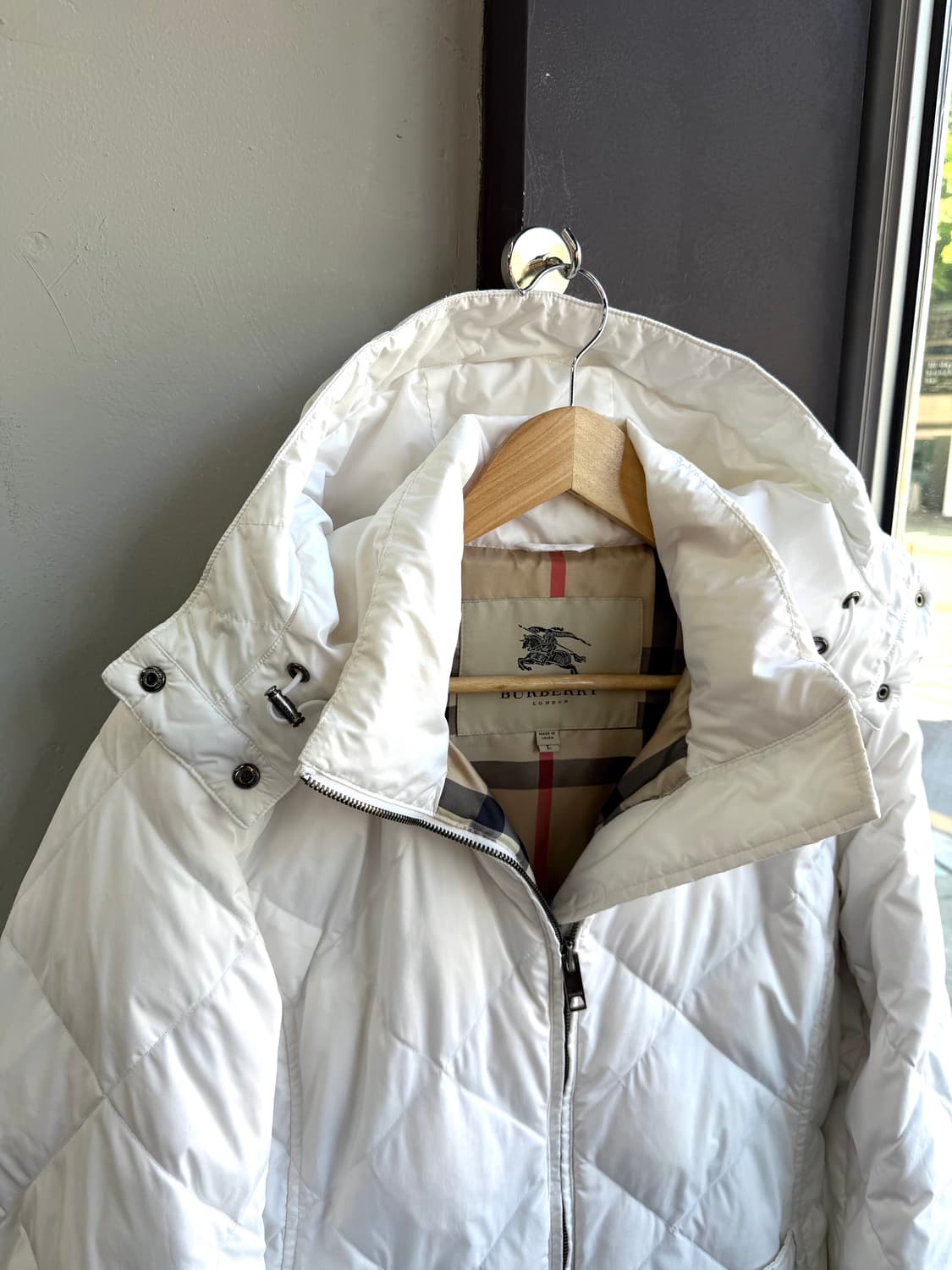 L/ 버버리 다운 퀄팅 패딩 집업 자켓 상품이미지3