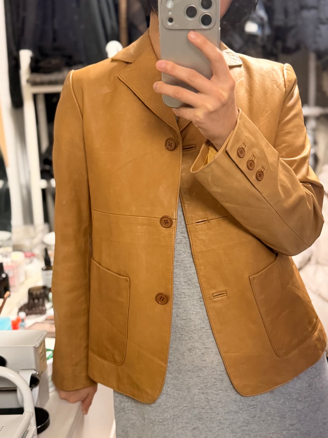 빈티지 레더 자켓 상품이미지2