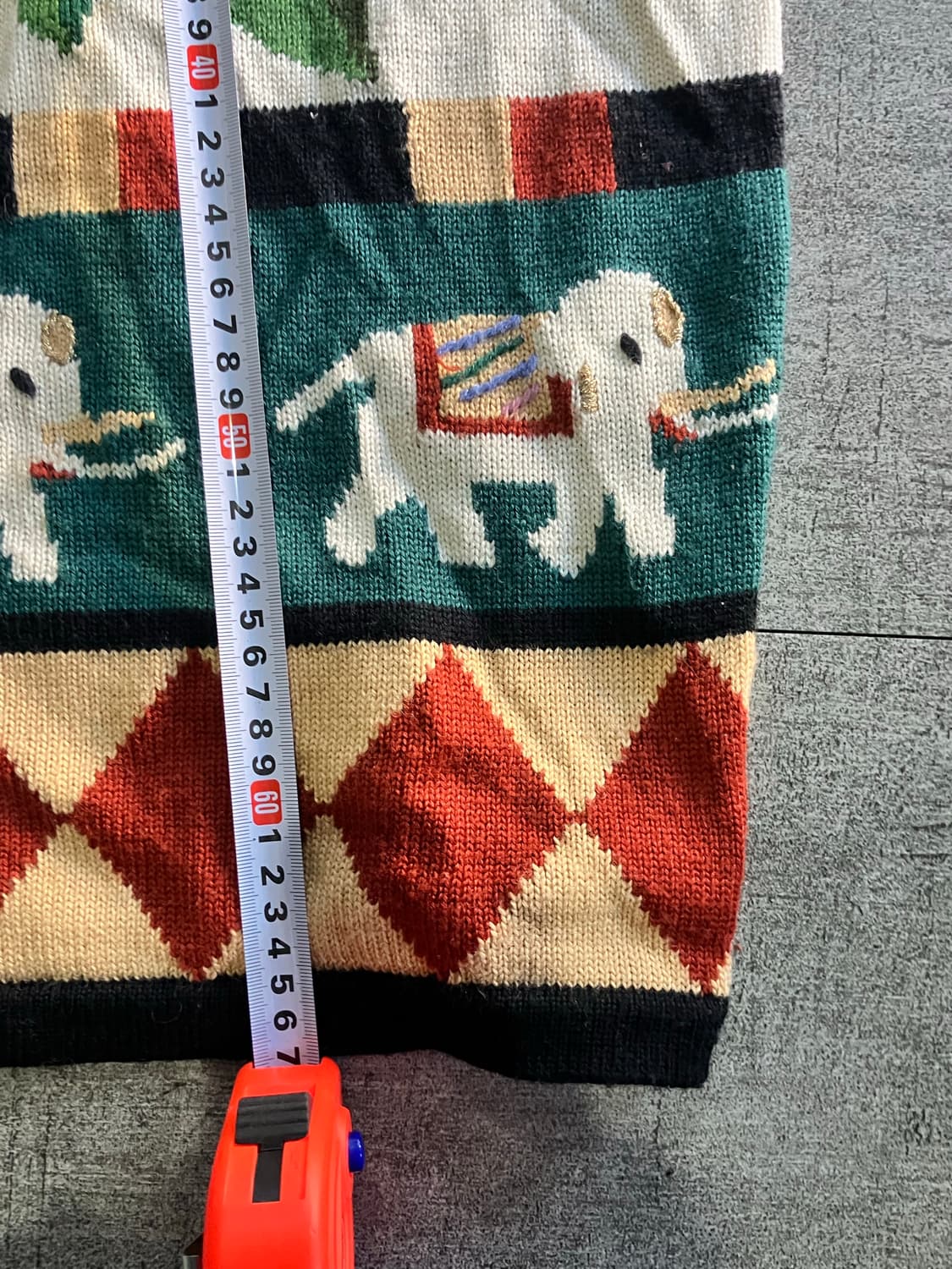 일본빈티지 Dexx 오리엔탈보헤미안 문양 니트스웨터 상품이미지3