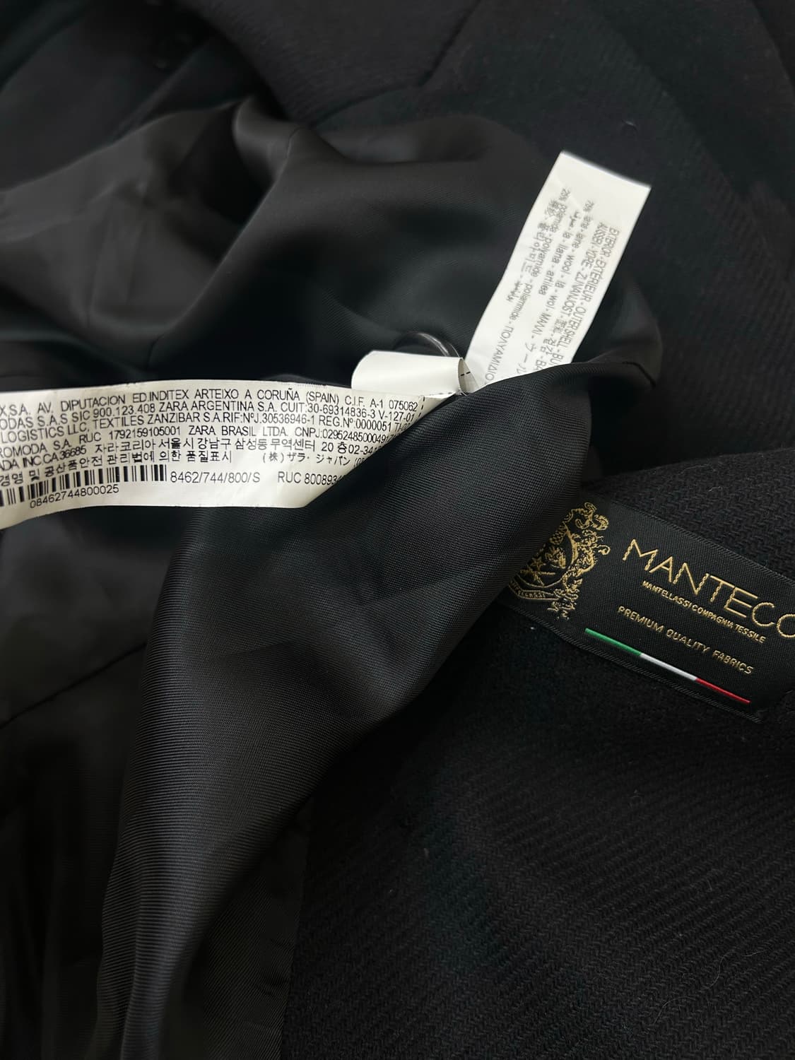 [한국M]ZARA 오버핏 울 더블 롱코트/블랙 상품이미지6