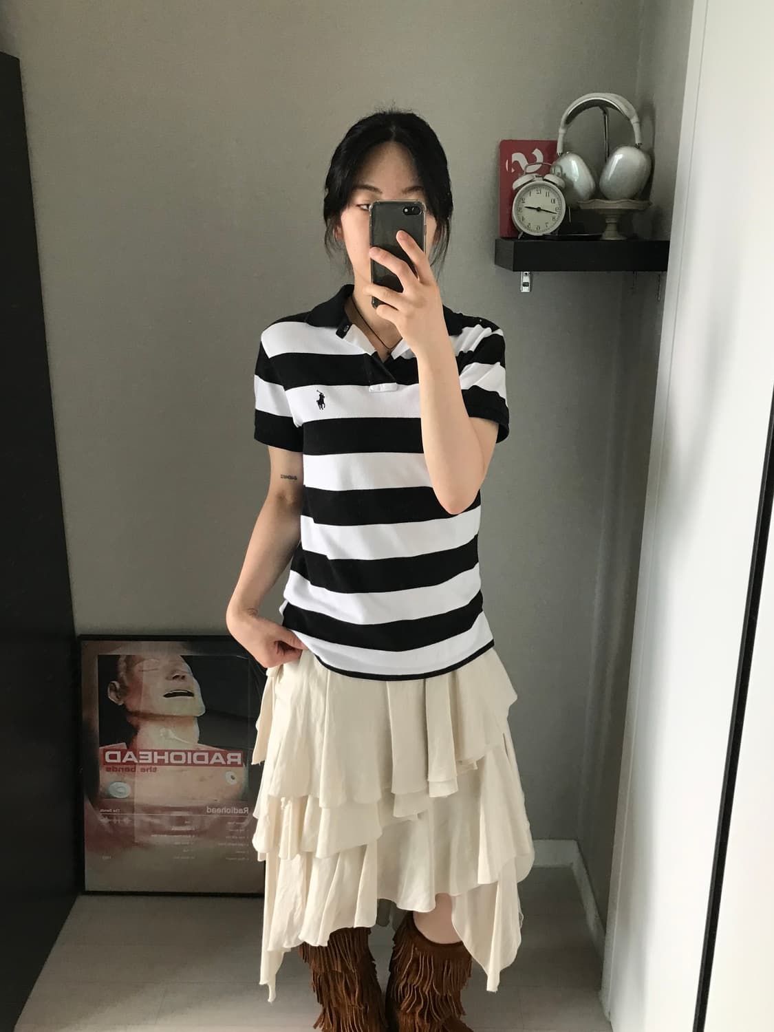 폴로 랄프로렌 포니로고 스트라이프 카라티 상품이미지3