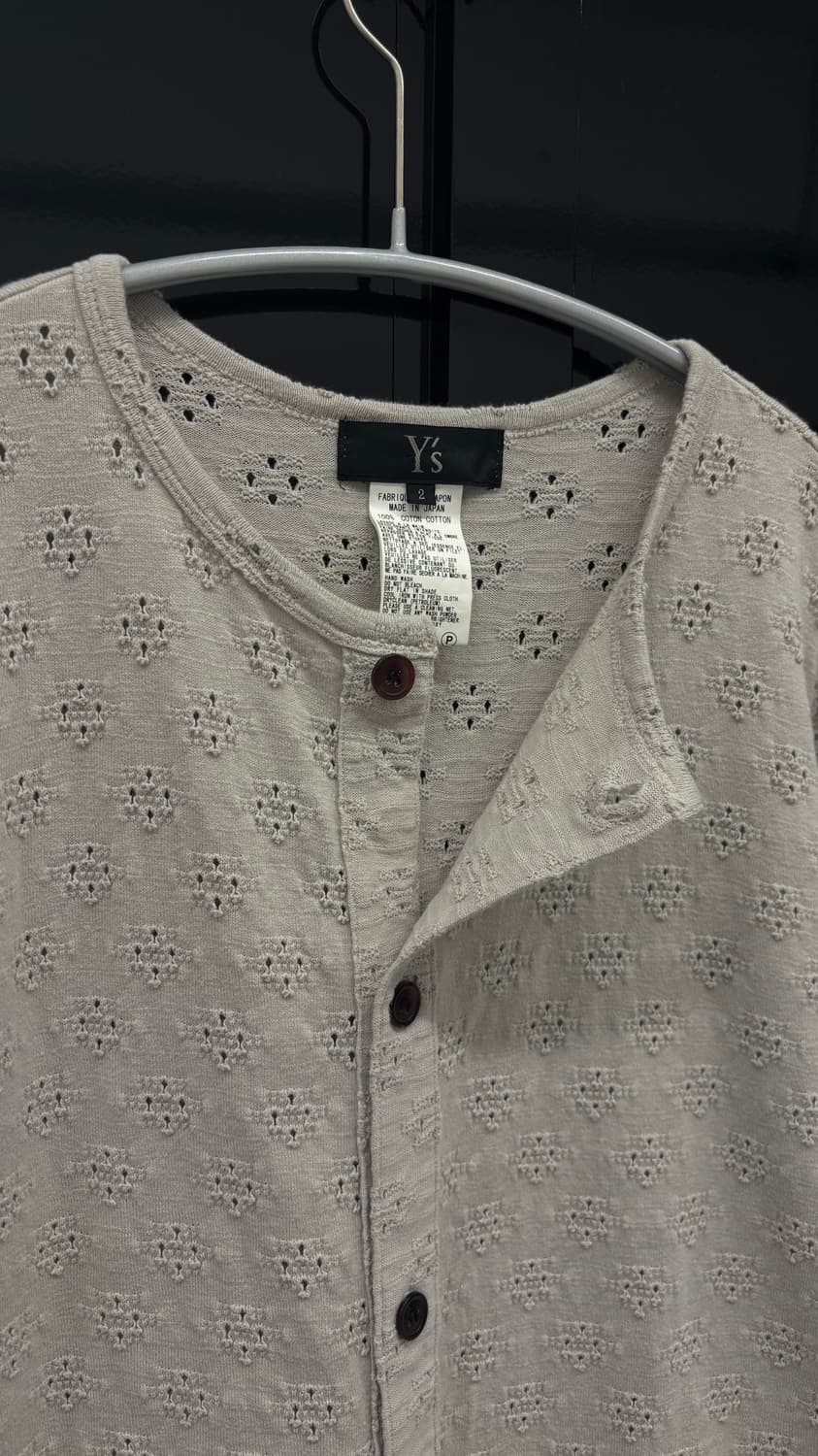 Y’S perforated button cardigan 상품이미지2