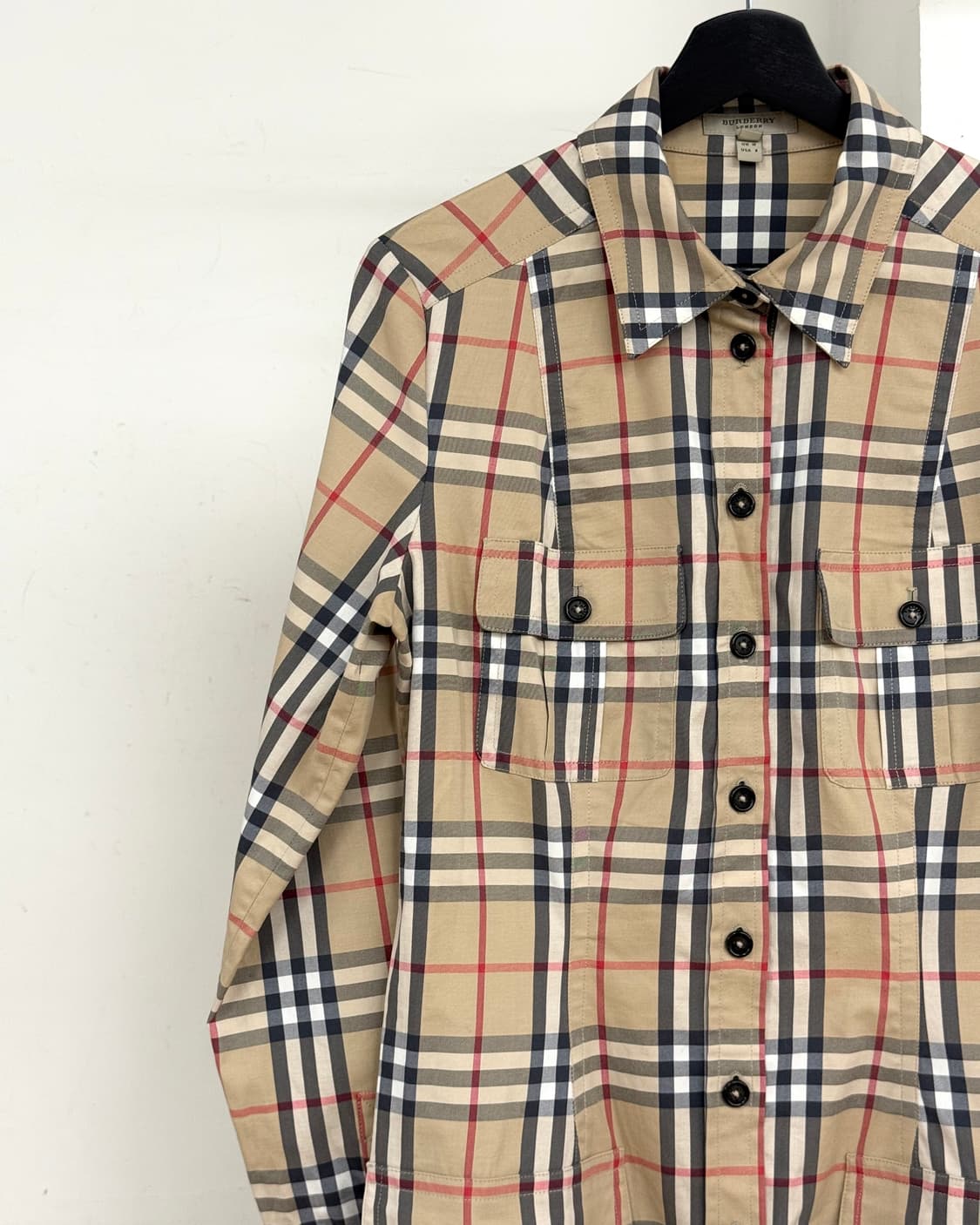 버버리 체크 코튼 셔츠 드레스 상품이미지3