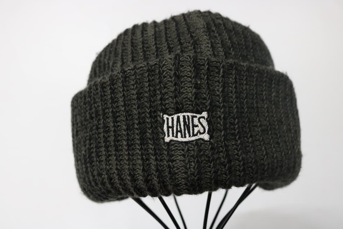 Hanes 헤인즈 90s 재팬 빈티지 차콜 립 니트 바이저 비니 (F) 상품이미지3