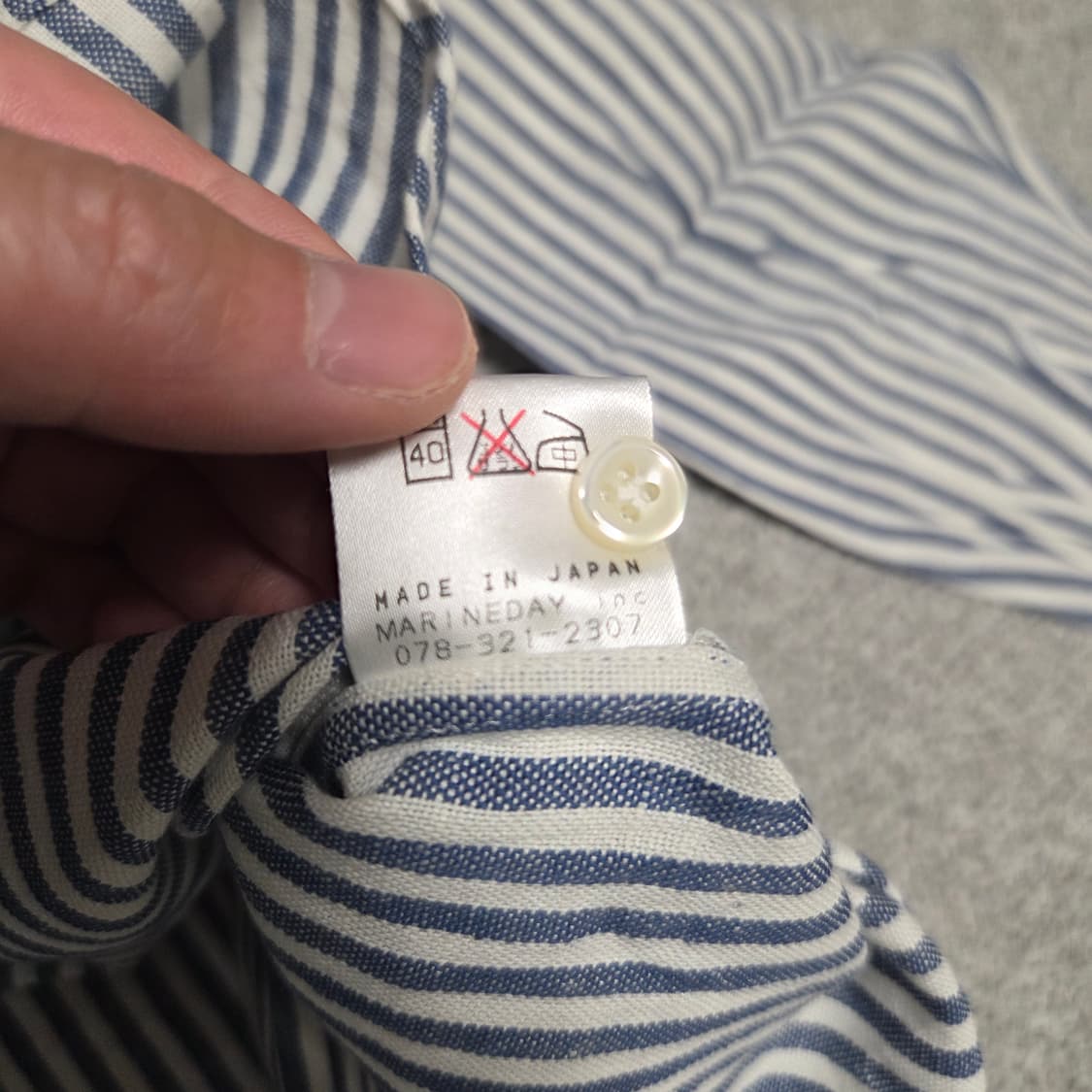 Marine Day 일본제 하프버튼 셔츠 슬림 L(100) 상품이미지6