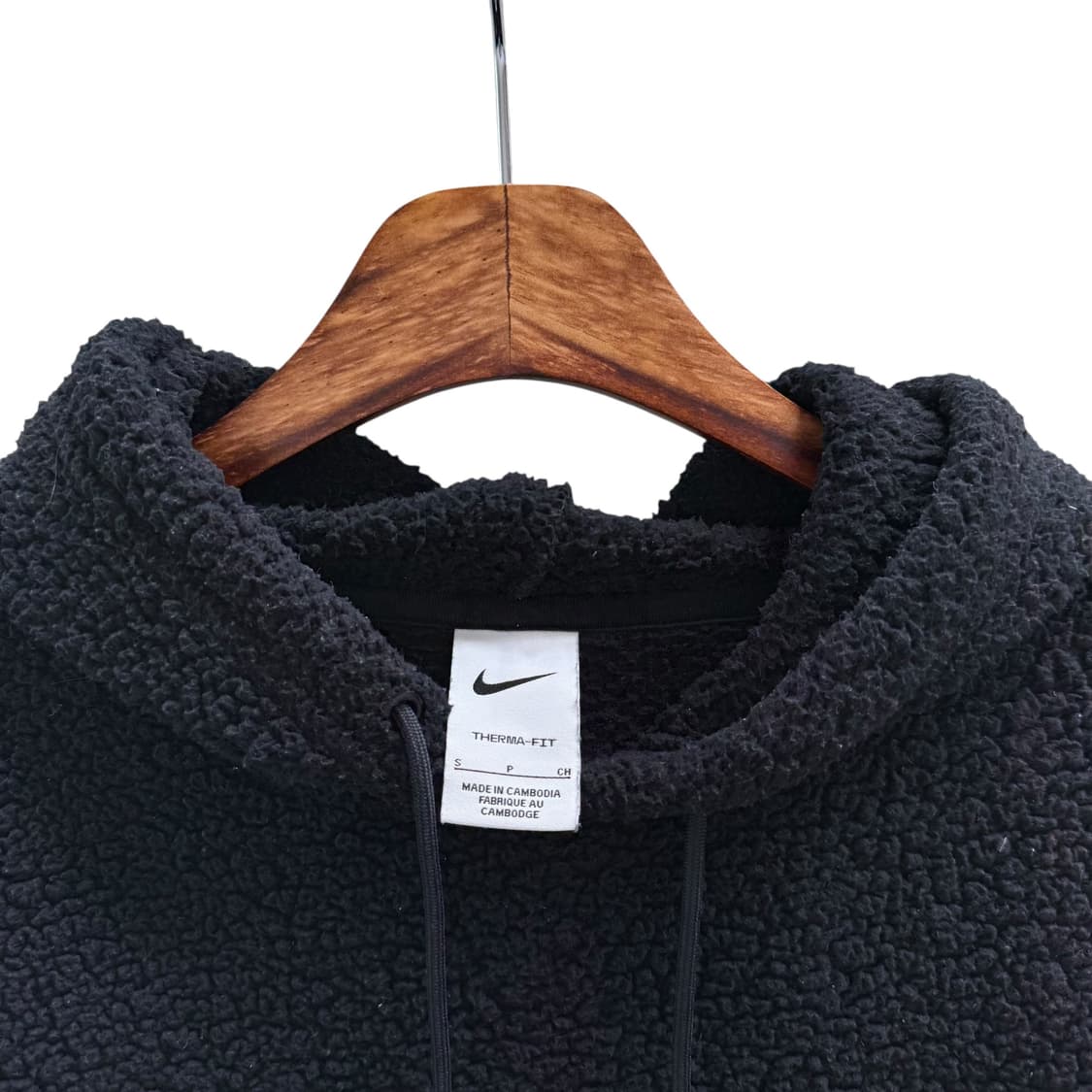 [S] 나이키 블랙 뽀글이 후드티 상품이미지5