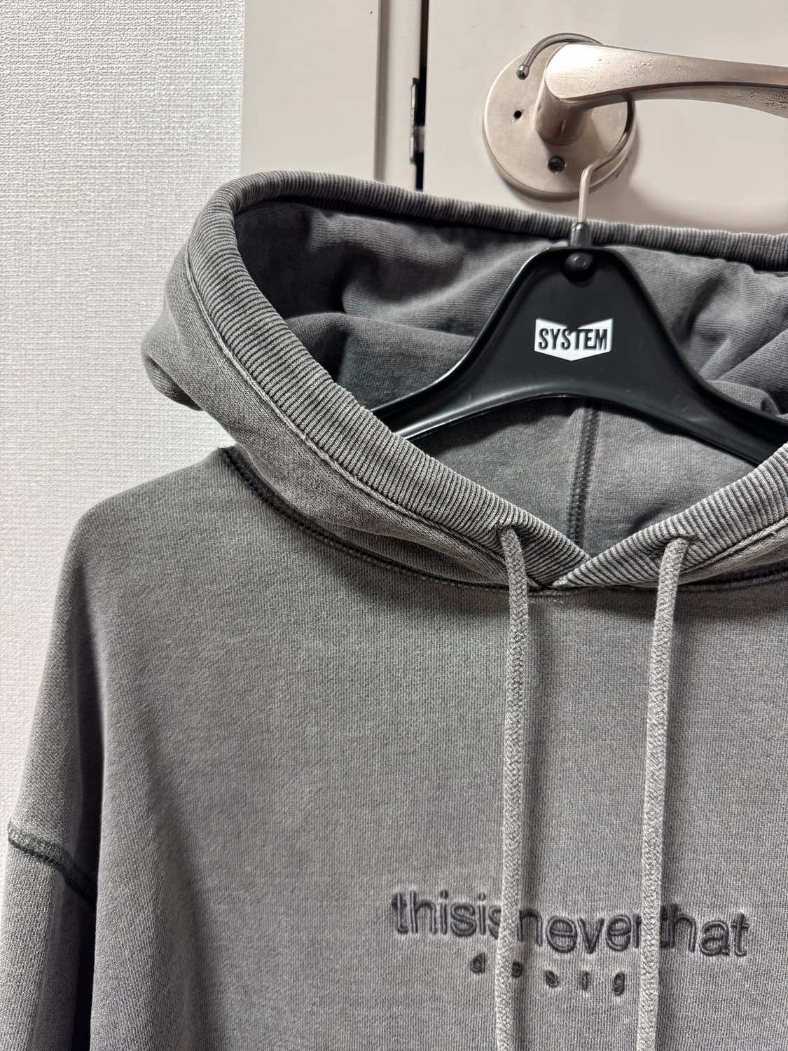 디스이즈네버댓 워싱 차콜 후드 티셔츠 상품이미지6