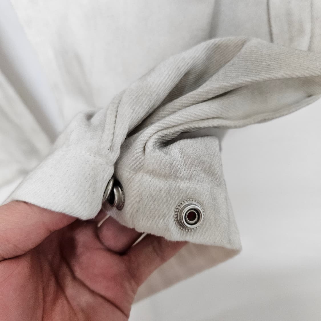 S DNSR 사이드 버튼 더티 화이트 데님팬츠 상품이미지5